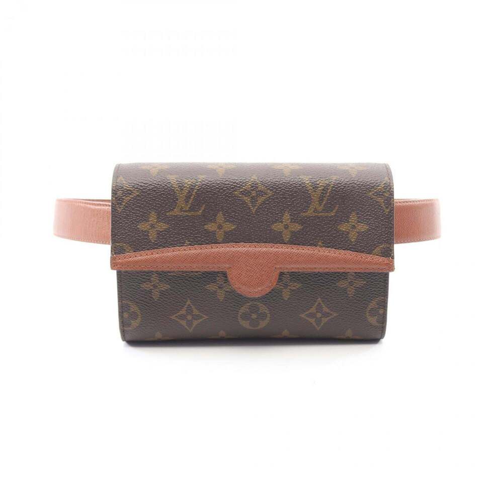 LOUIS VUITTON Authentic Brown Monogram Leather Fanny Pack - Picture 1 of 8